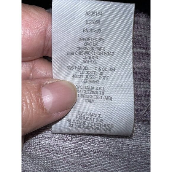 LOGO LOUNGE Womens Heather Purple Wide Leg Pull On Capri Pants Sz 1X - Picture 10 of 10